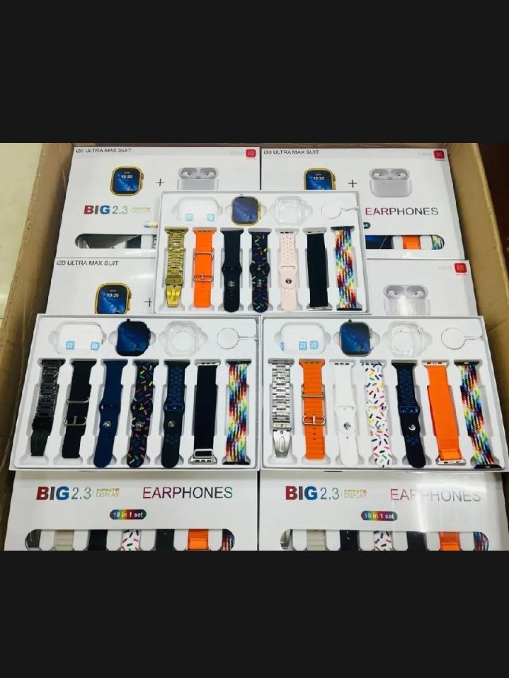 10-IN-1 ULTRA COMBO 🔥 Smart Watch + AirPods + 7 Straps | BIG 2.3" Display | COD